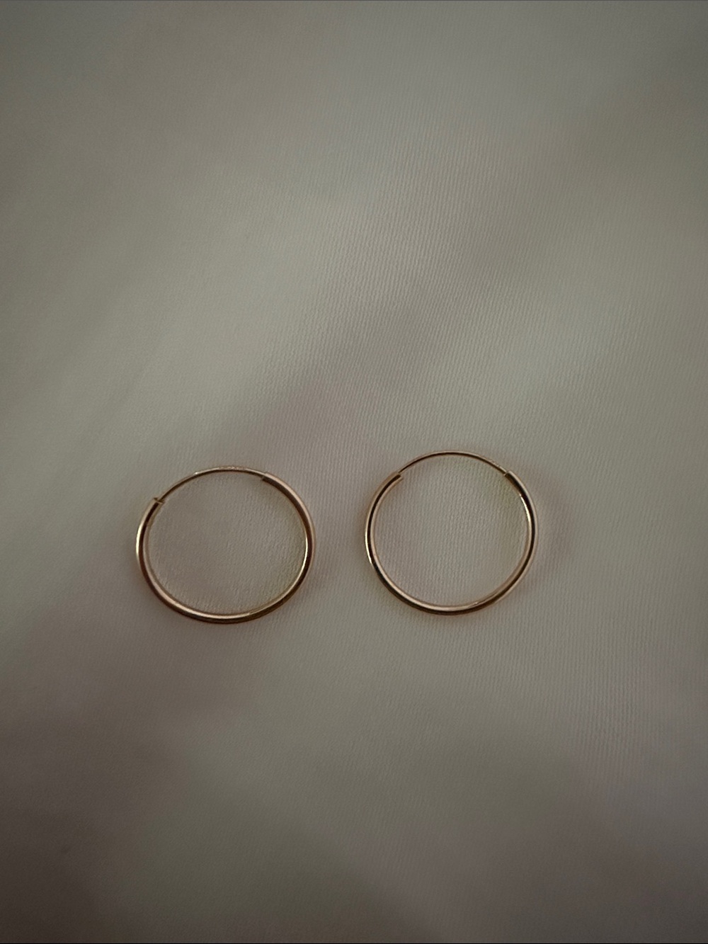 14k Solid Gold Hoop Earrings - Minimal Women Jewelry